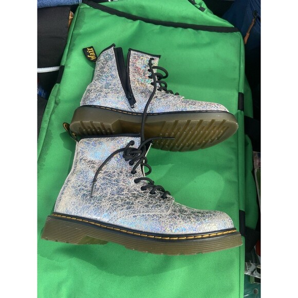 Dr. Martens Shoes - Dr. Martens Women's 1460 Pascal J Metallic Leather Boots Size 4 US New Authentic